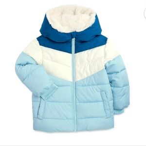 Swiss Tech Baby and Toddler Girls Puffer Jacket with Hood 4T